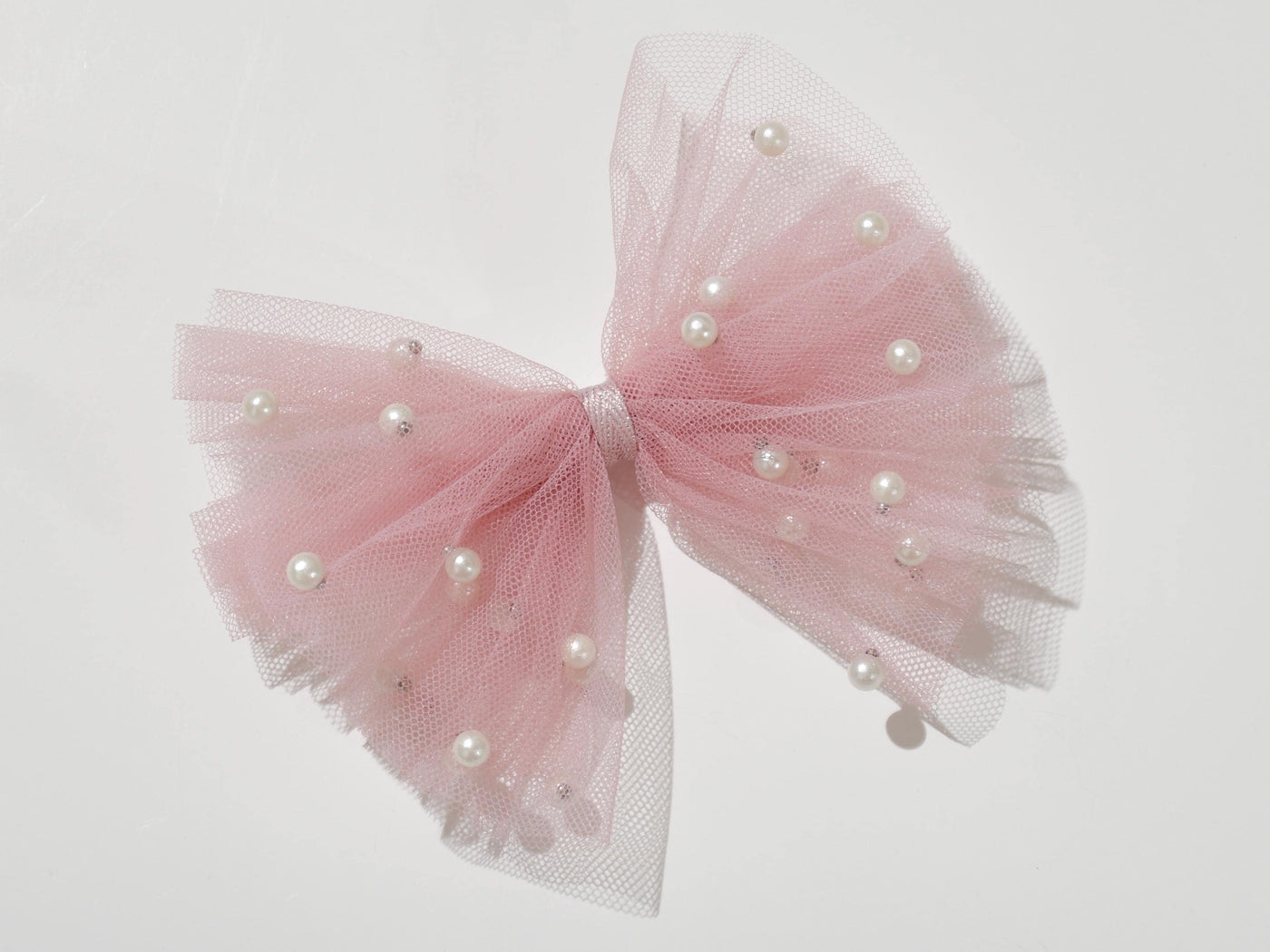 Big bow clips w/ ivory tulle and pearls, for wedding hair updos, bridal hair piece, bridal hair clip & comb, flowering girl hair clip, wedding hair accessories, bridesmaids accessories, flower girl headband, gray bow, dusty rose pink bow with pearls